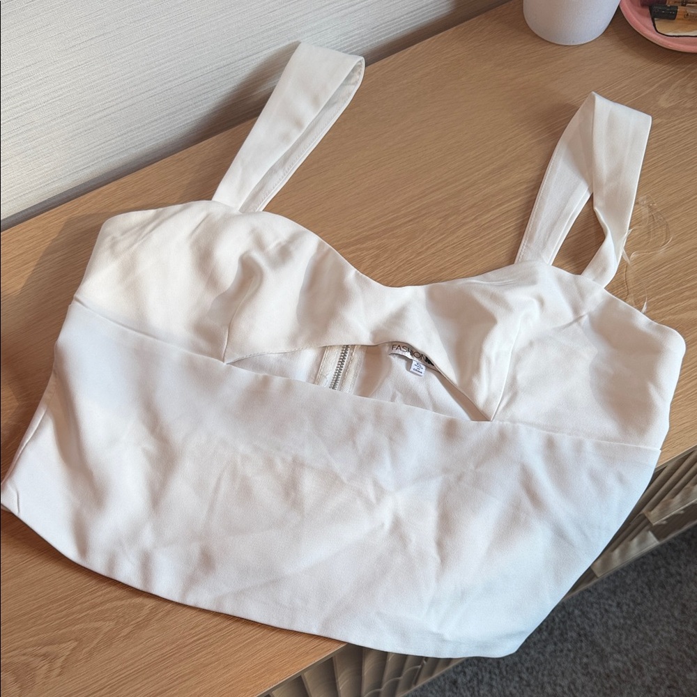 Fashion Nova White Crop Top